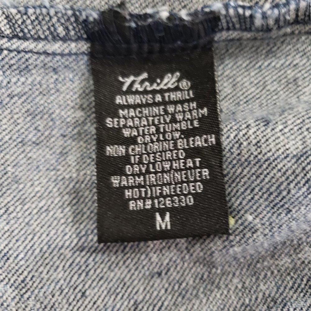 Thrill Destroyed Denim Jacket Size M - image 4